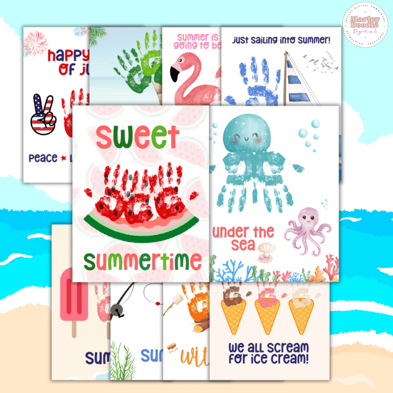 10 Free Printable Fun Summer Handprint Crafts for Kids