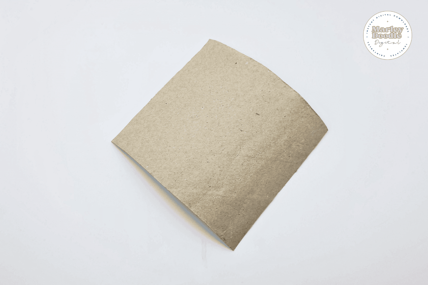 Unfolded flat toilet paper roll.