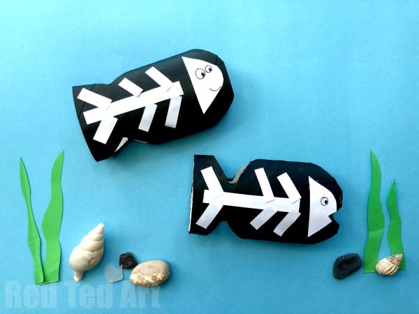 Toilet Paper Roll X-Ray Fish Craft