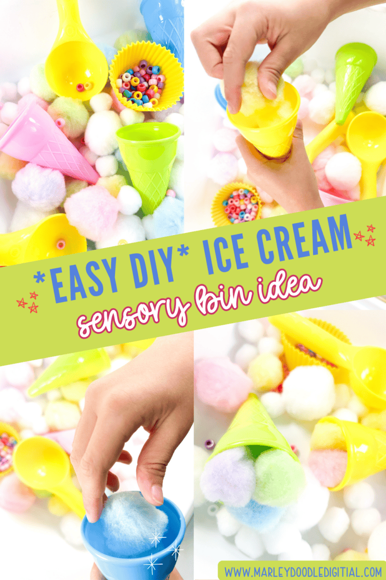 Cheap & Easy Ice Cream Sensory Bin (Great for Summer!) - Marley Doodle ...