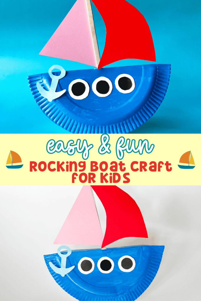 Easy DIY Paper Plate Rocking Boat Craft for Kids - Marley Doodle Digital