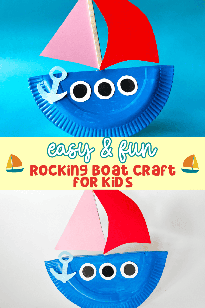 Easy DIY Paper Plate Rocking Boat Craft for Kids - Marley Doodle Digital