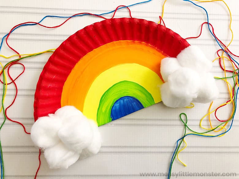 Paper Plate Rainbow Craft.