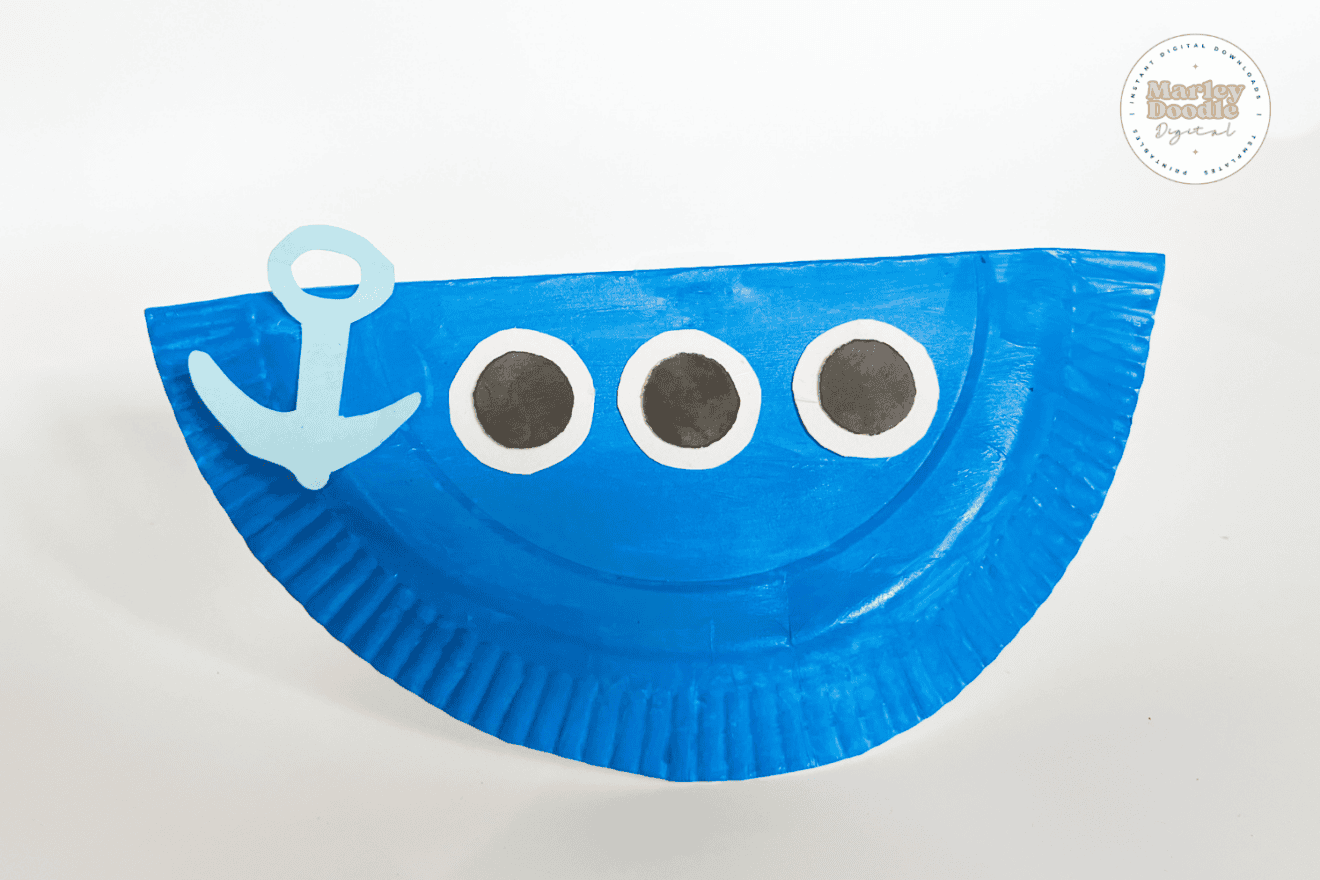 Easy DIY Paper Plate Rocking Boat Craft for Kids - Marley Doodle Digital