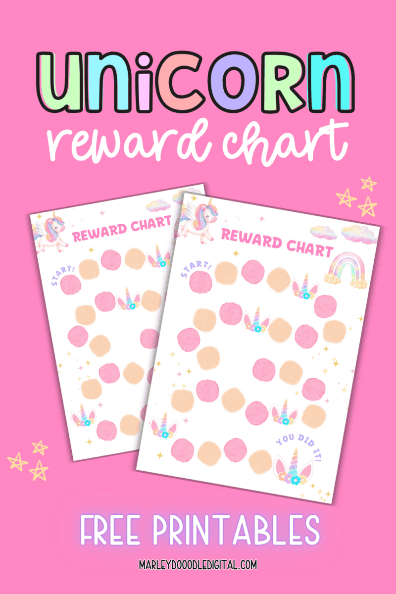 Free Printable Unicorn Reward Chart - Marley Doodle Digital