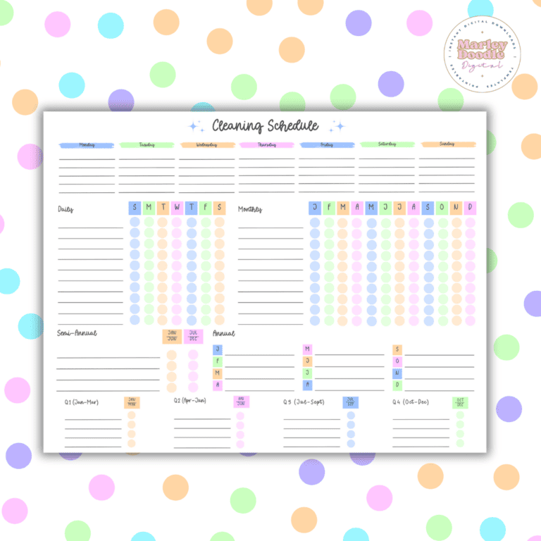 The *Best* Cleaning Schedule (Daily, Monthly, Weekly, Yearly)