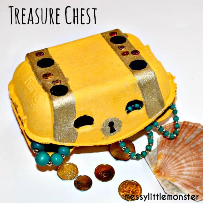 Pirate Treasure Chest Egg Carton Craft