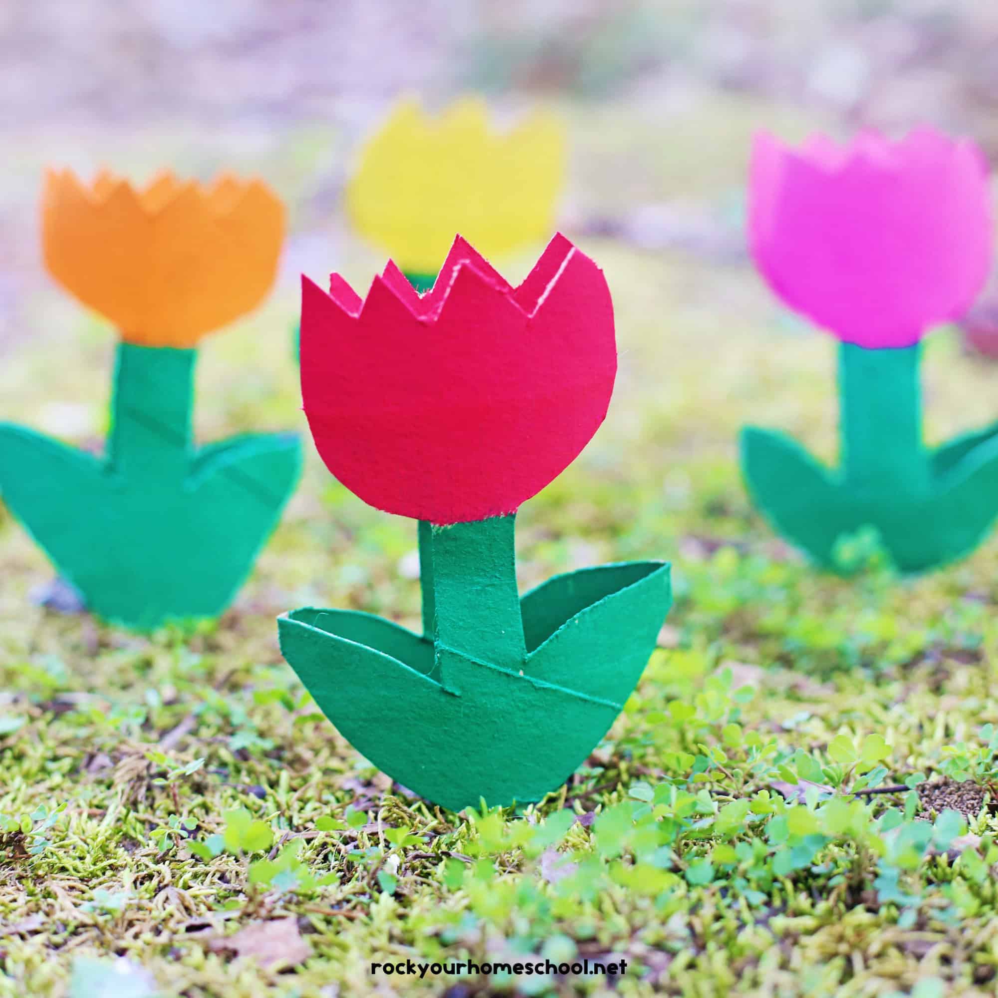 Toilet Paper Roll Tulips