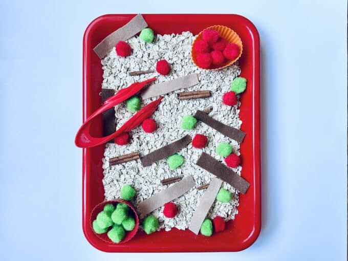 Apple Pie Sensory Bin