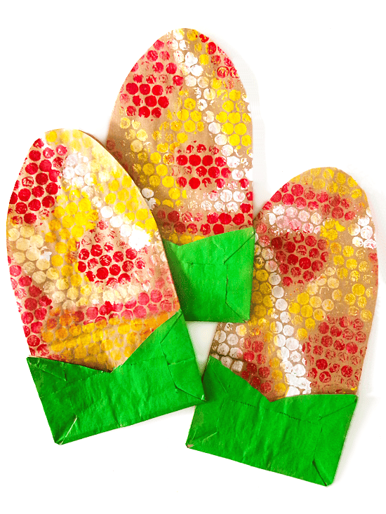 Bubble Wrap Fall Corn Craft