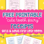 Free Printable Tooth Fairy Receipts (Pink & Blue!) - Marley Doodle Digital