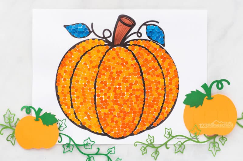 Hole Punch Pumpkin Craft