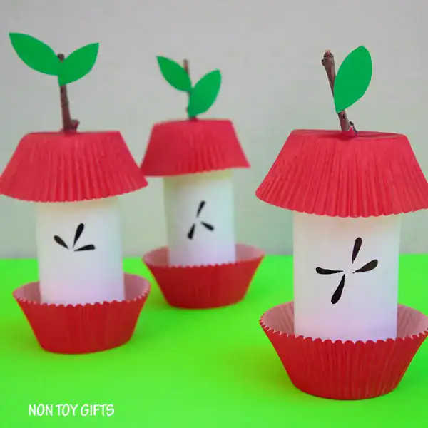 Paper Roll Apple Core Craft