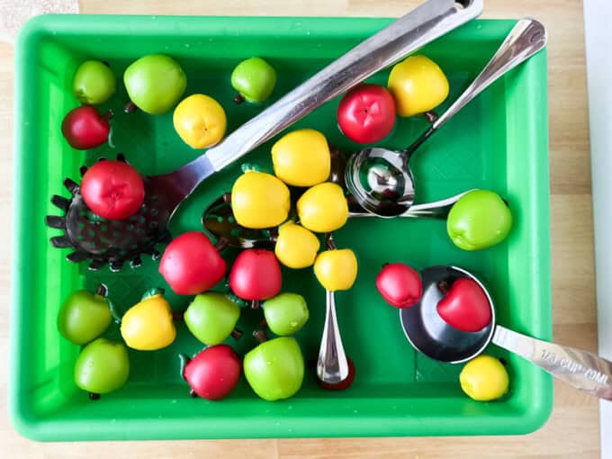 Apple Sensory Bin