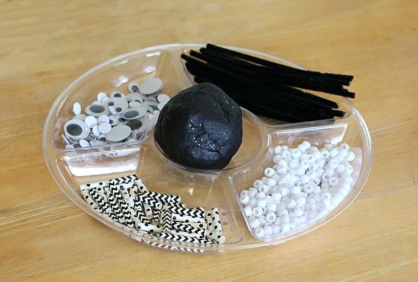 Black and White Halloween Playdough Activity