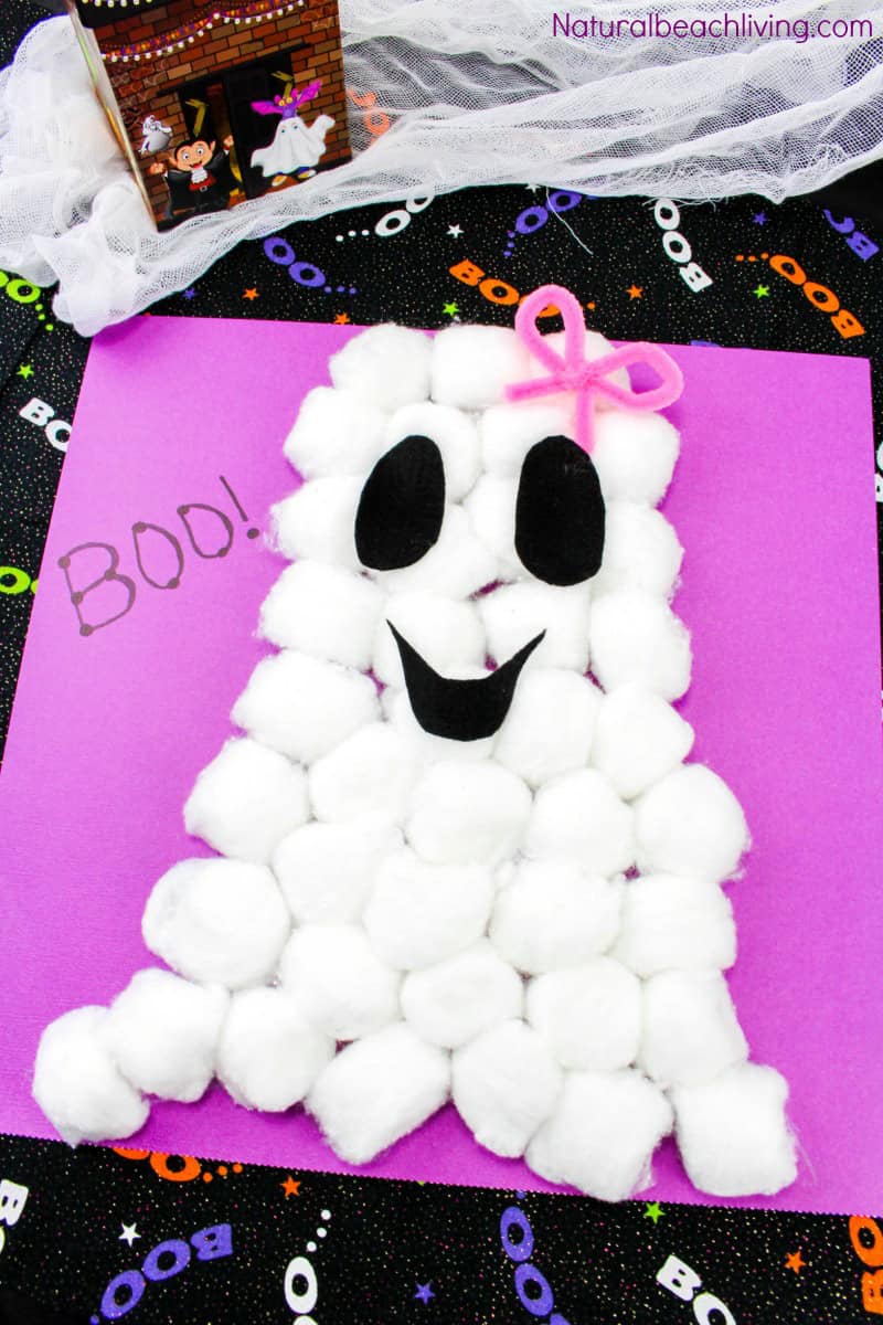 Cotton Ball Ghost Craft