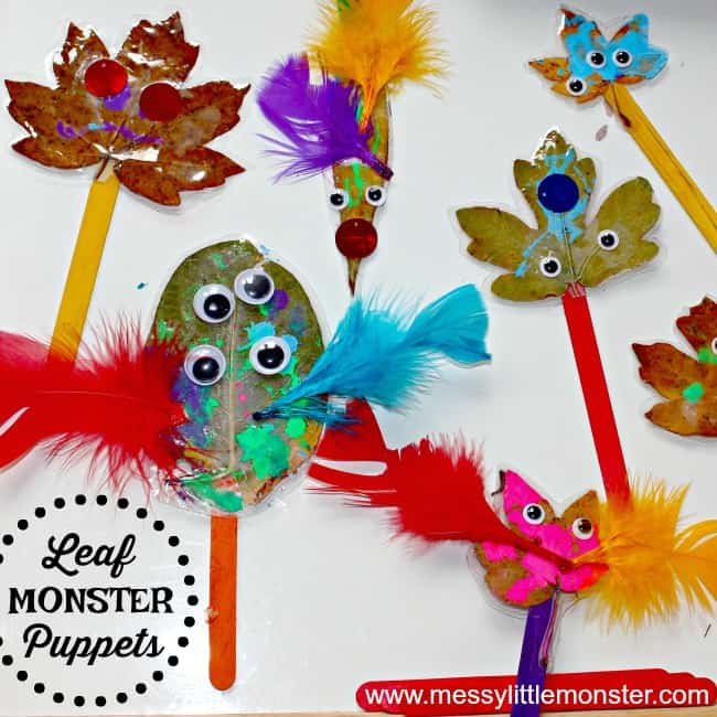 Monster Leaf Puppets