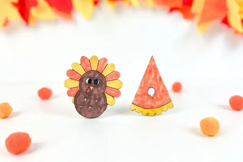 Pie & Turkey Rocking Bottle Cap Craft 