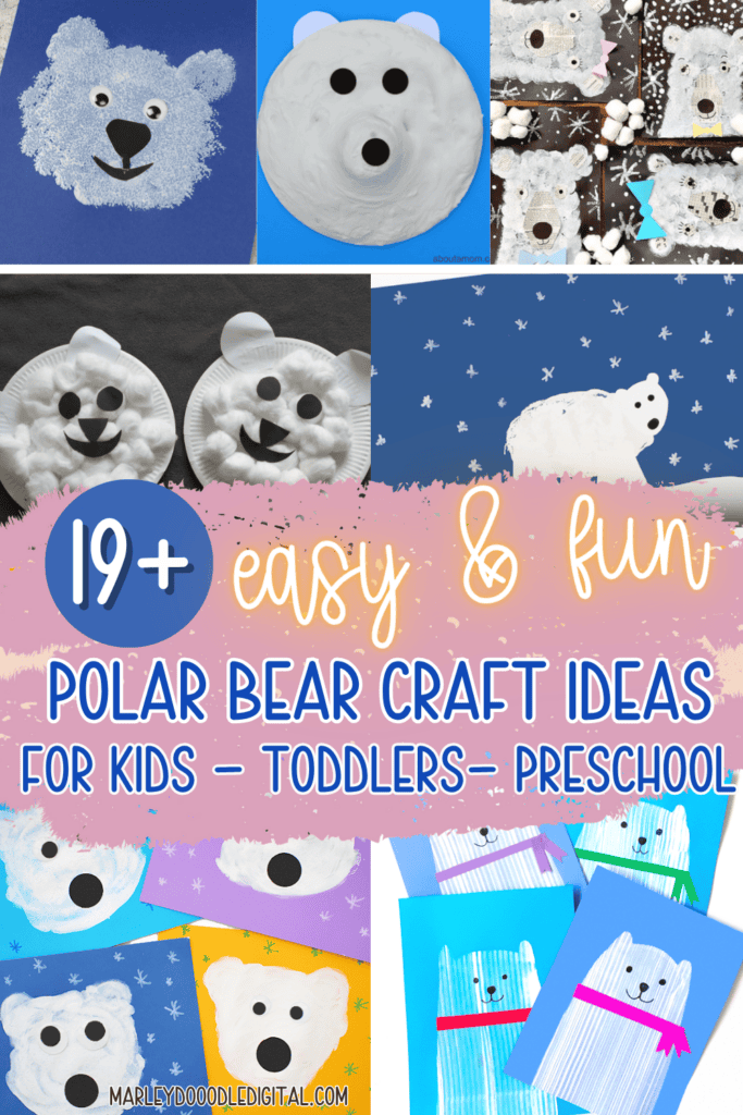 19+ Easy Polar Bear Crafts for Kids, Toddlers, and Preschool - Marley ...