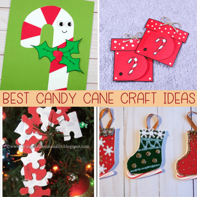 19+ Quick and Easy Candy Cane Crafts for Holiday Fun (Kids, Toddlers, & Preschool)