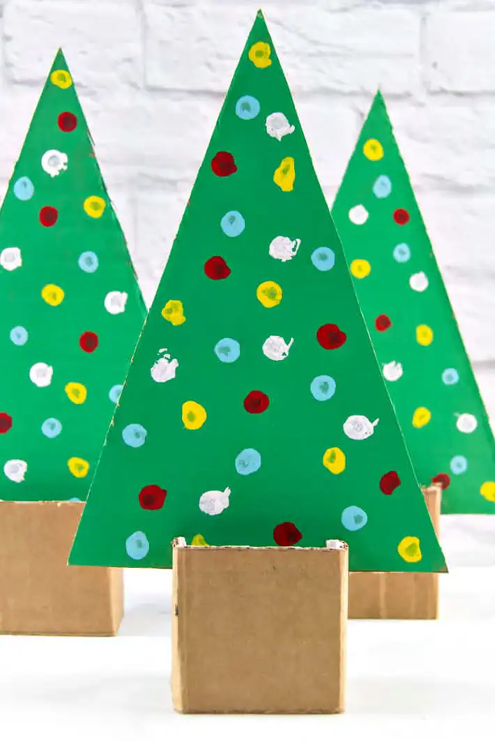 Cardboard Christmas Tree Craft 