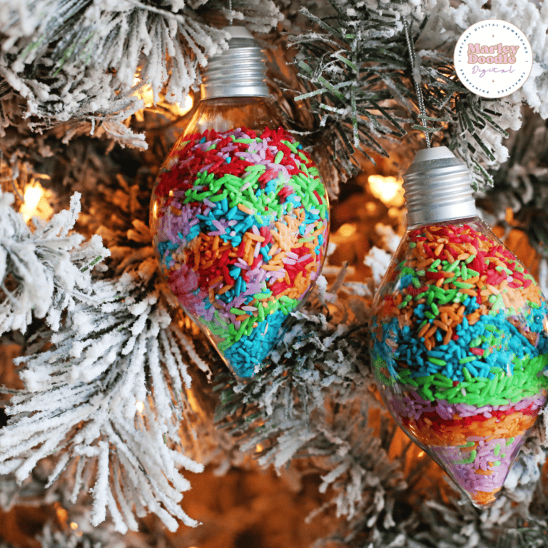 DIY Christmas Lights Sensory Tray