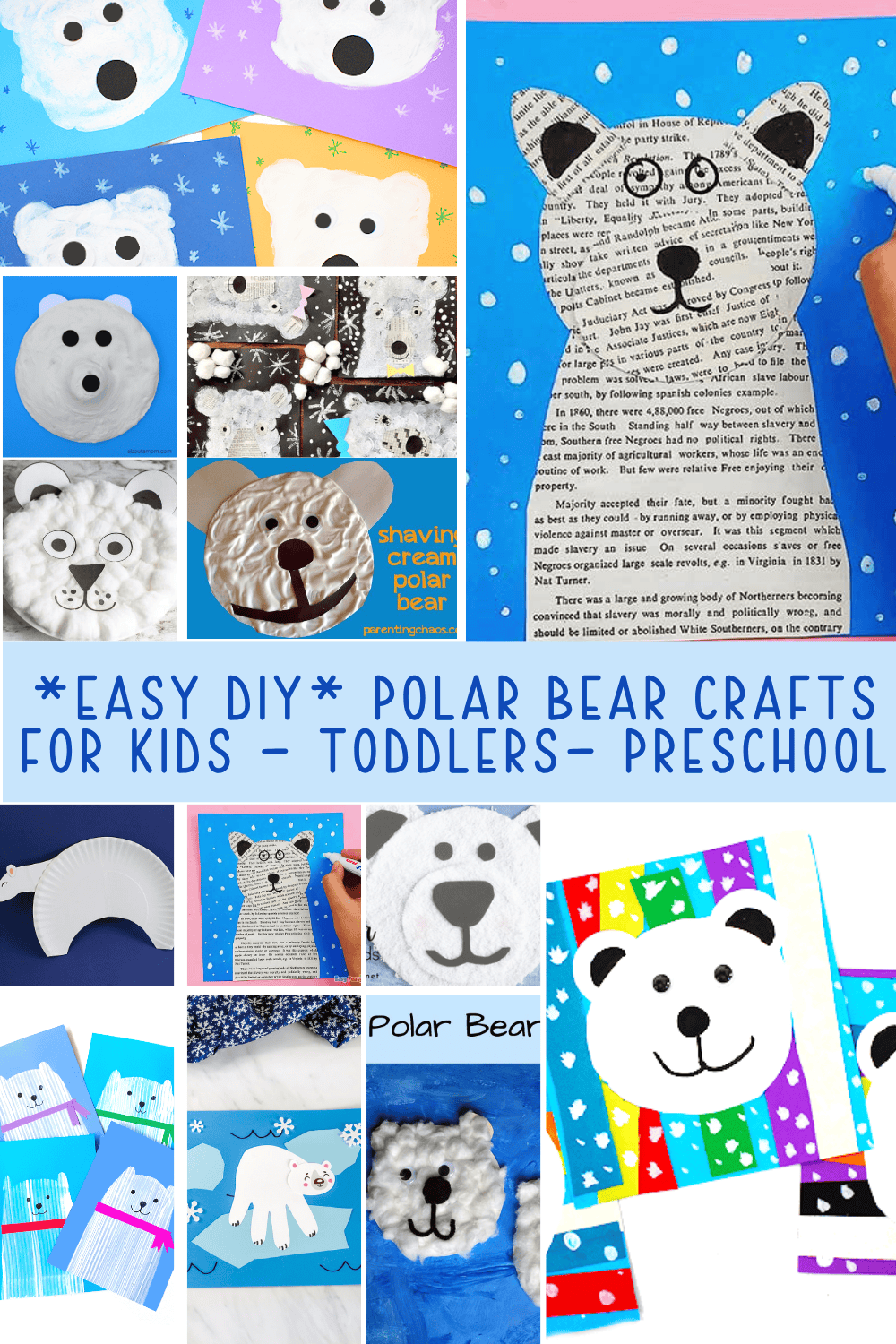 19+ Easy Polar Bear Crafts for Kids, Toddlers, and Preschool - Marley ...