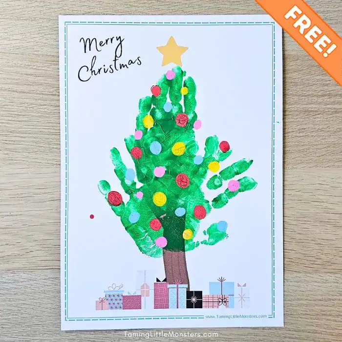 Handprint Christmas Tree Craft