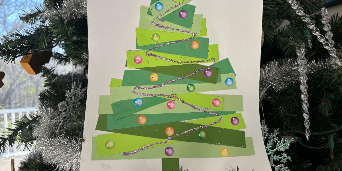 Paper Strip Christmas Tree Craft