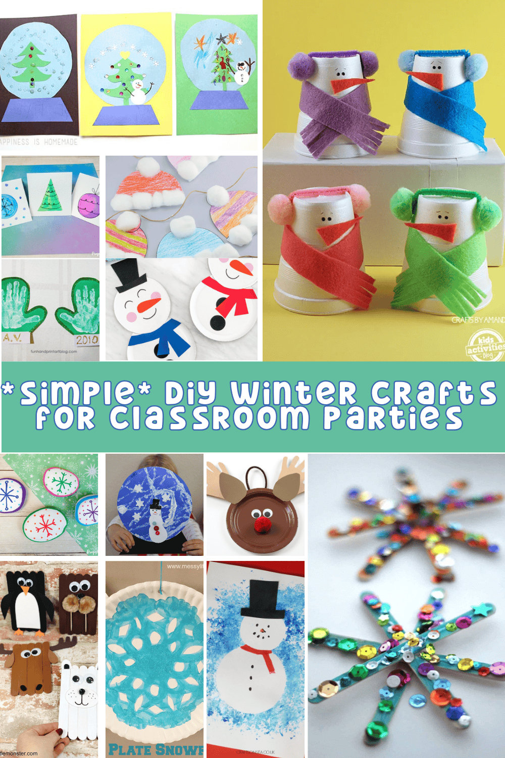 19+ Fun & Easy Winter Crafts for Classroom Parties - Marley Doodle Digital