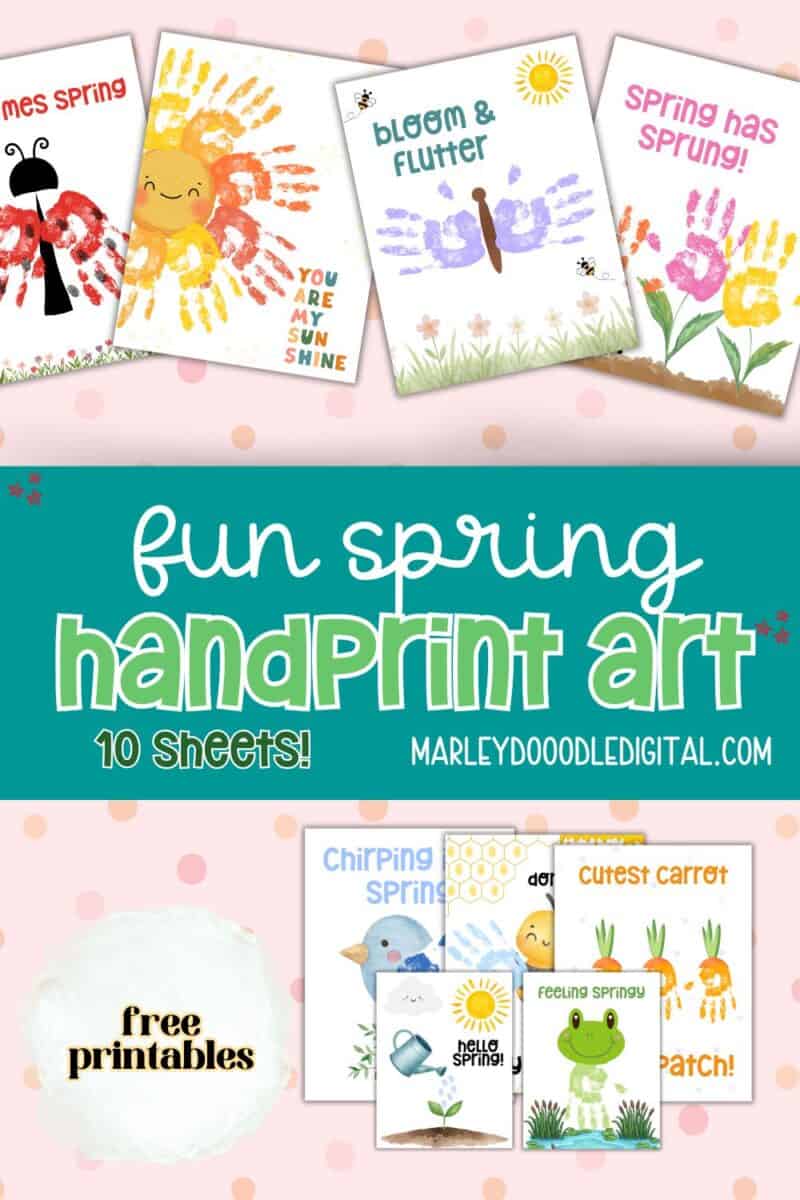 10 Free Adorable Spring Handprint Art Printables (Great for Toddlers ...