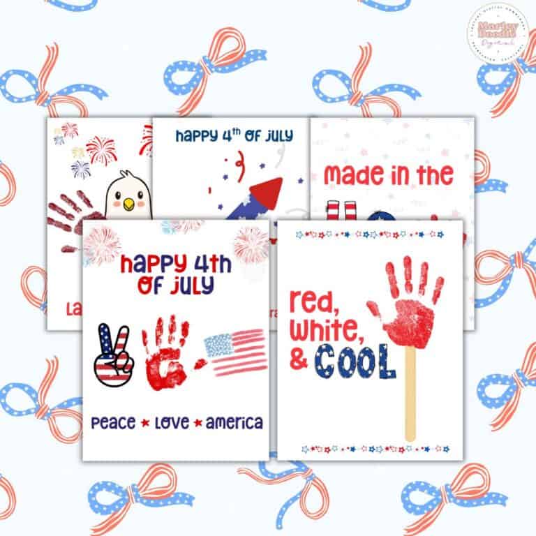 5 Free Printable 4th of July Handprint Art Crafts