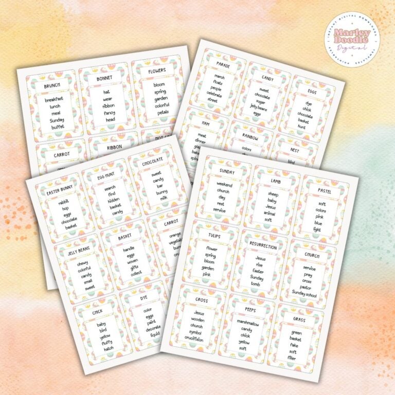 Free Printable Easter Taboo Game (36 Cards Included!)