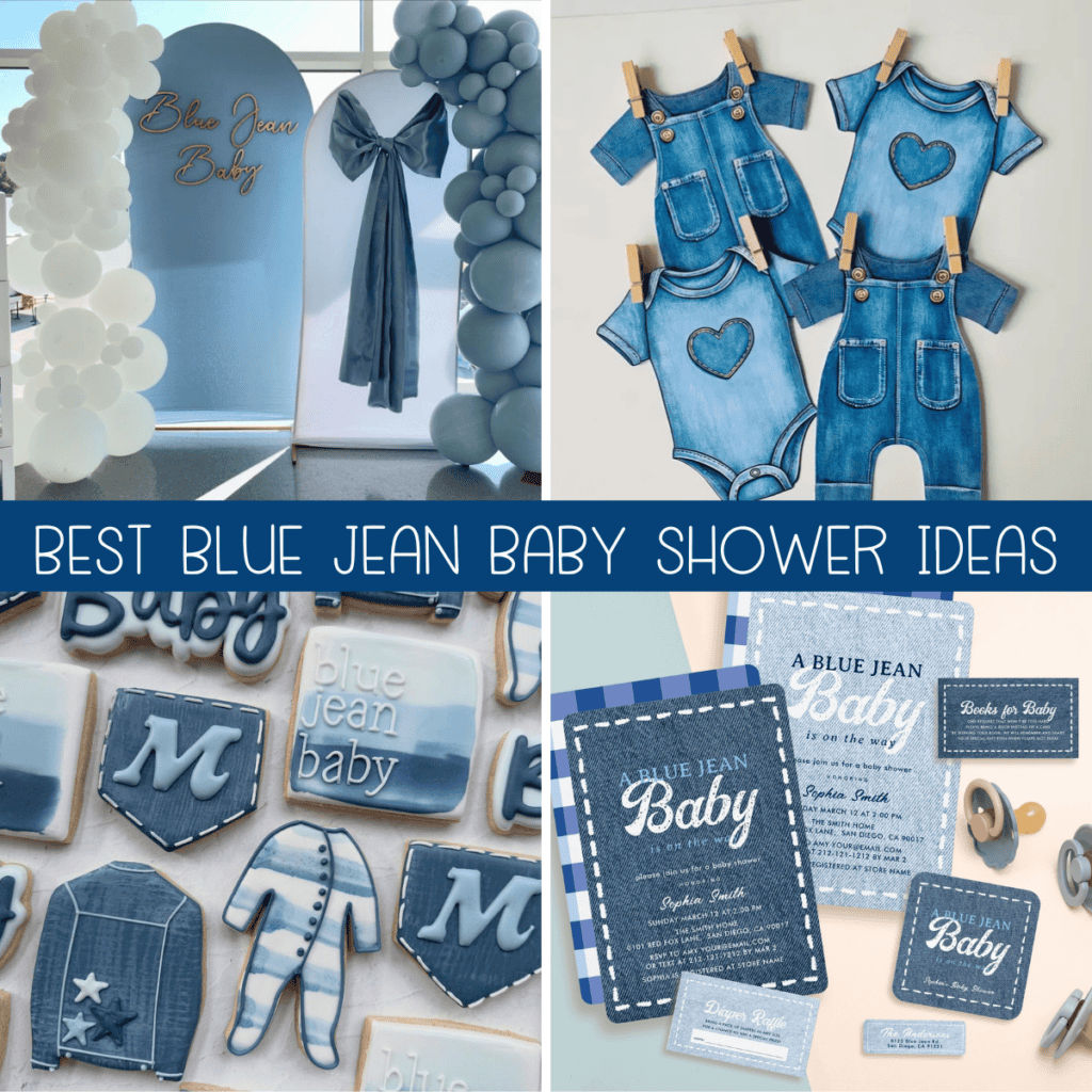 15+ *Cutest* Denim Blue Jean Baby Shower Ideas - Marley Doodle Digital
