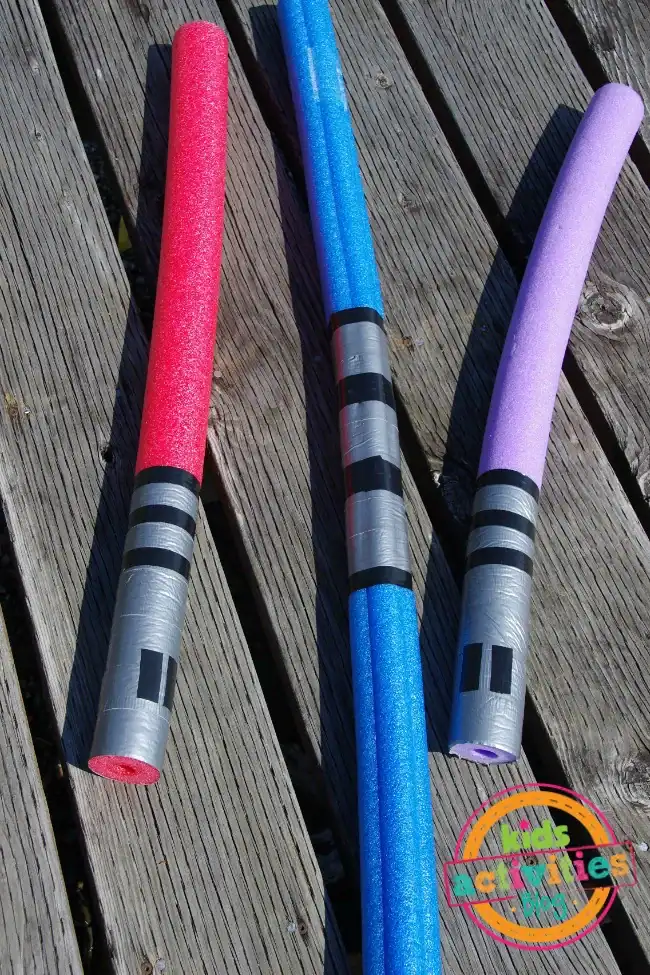DIY Pool Noodle Lightsabers