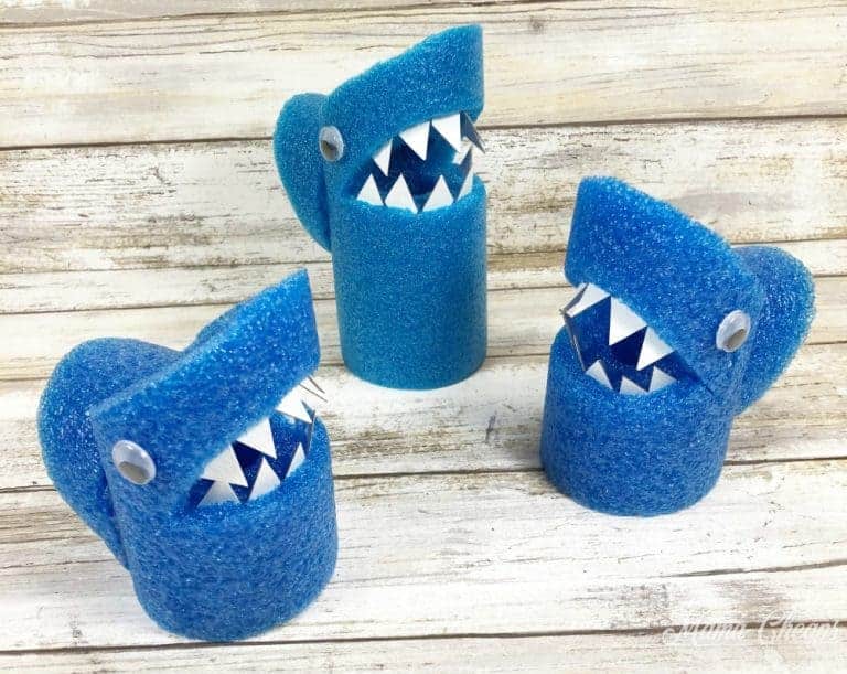 DIY Pool Noodle Shark Dollar Store Craft