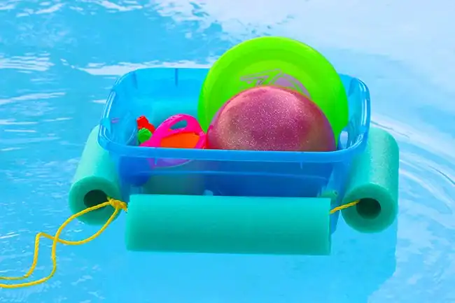 Floating Pool Noodle Toy Bin