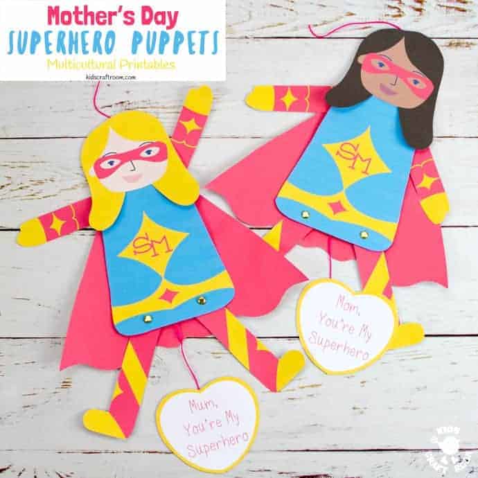 Mother’s Day Superhero Puppet Craft