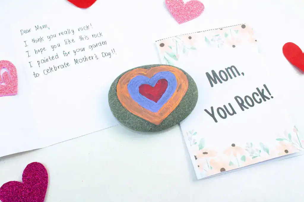 Mother’s Day ‘You Rock’ Card and Painted Rock Craft
