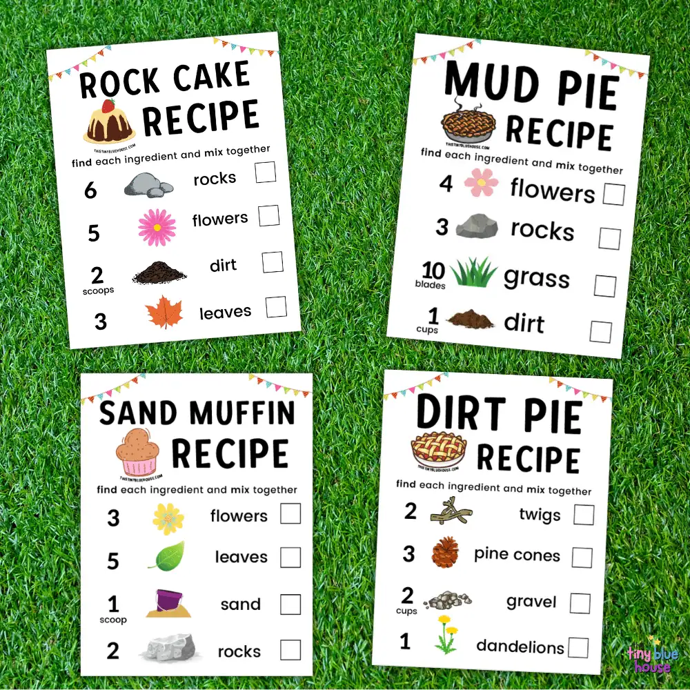 Printable Mud Kitchen Recipes