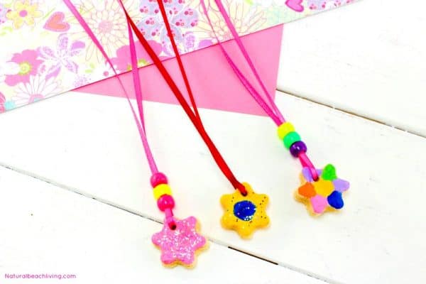 Salt Dough Recipe Necklaces and Ornaments for Mother’s Day