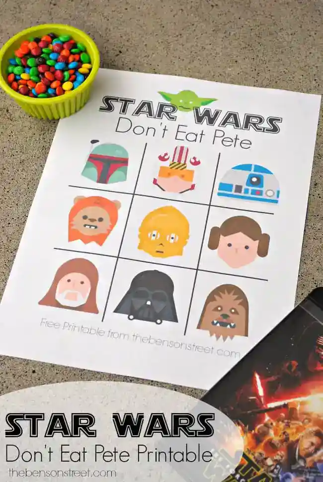 Star Wars Donโt Eat Pete Printable