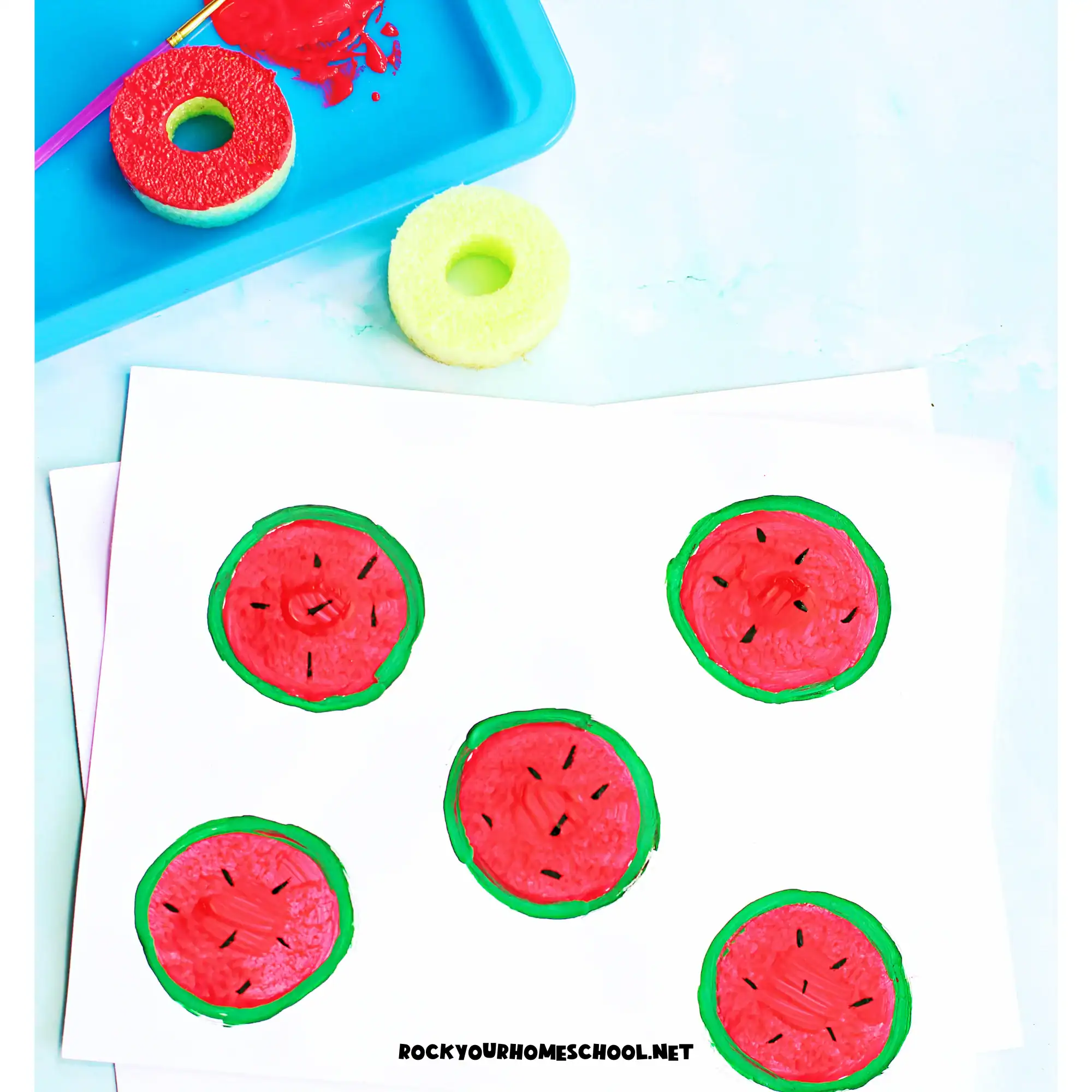 Watermelon Stamp Craft