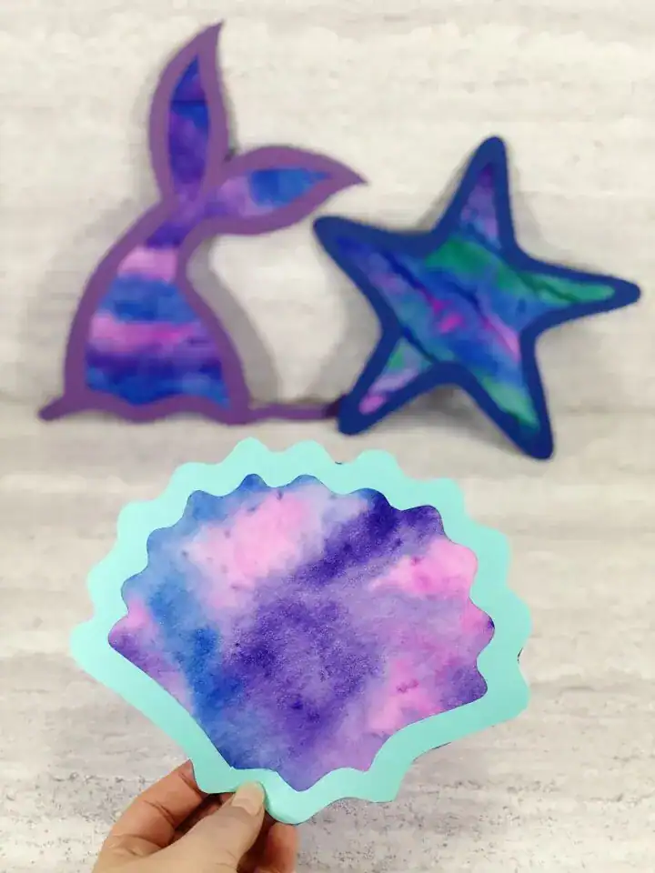 Coffee Filter Seashell Suncatcher Craft by Life with Darcy & Brian