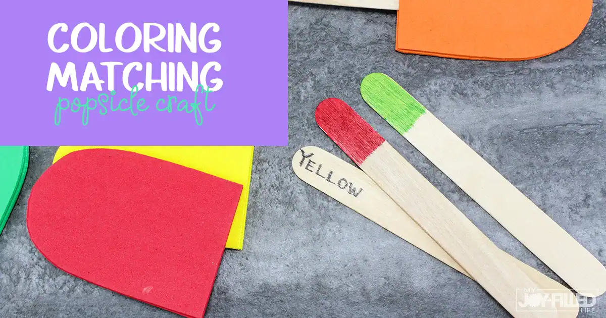 Color Matching Popsicle Craft by My Joy-Filled Life