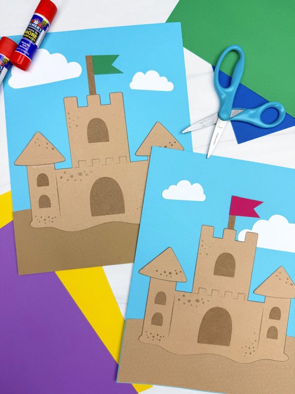 Paper Sandcastle Craft by Simple Everyday Mom