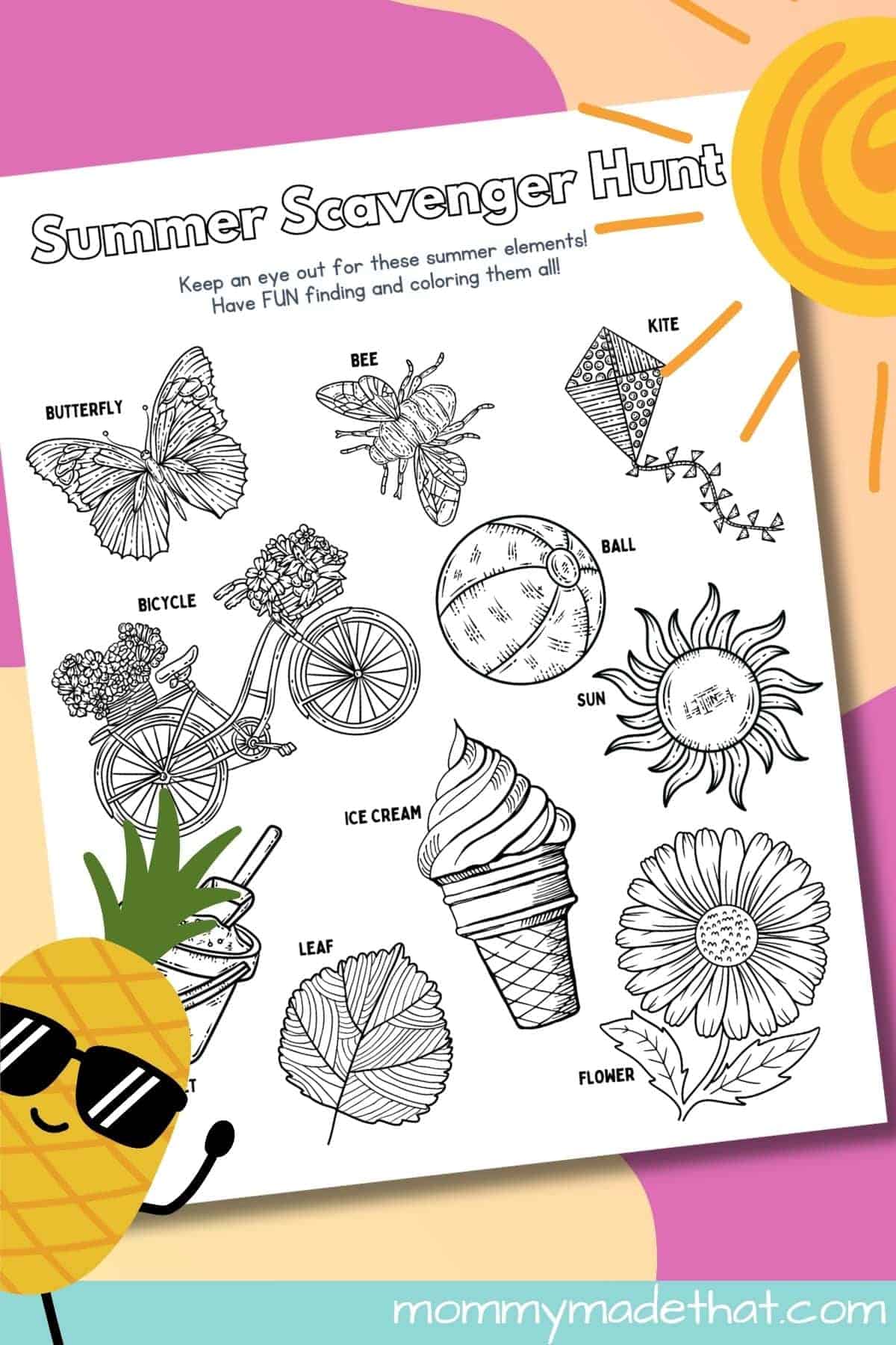 Summer Scavenger Hunt by Mommy Made That