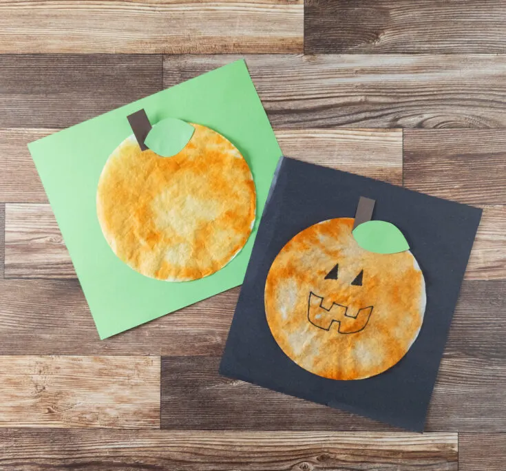Coffee Filter Pumpkin Craft by Life with Darcy & Brian