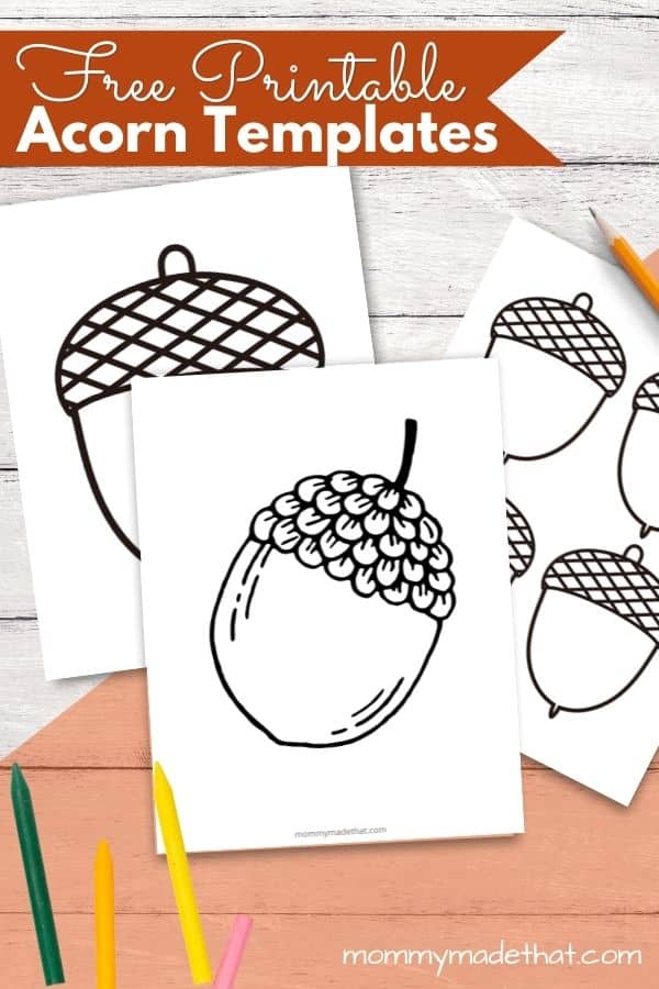 Free Acorn Template Printables by Mommy Made That