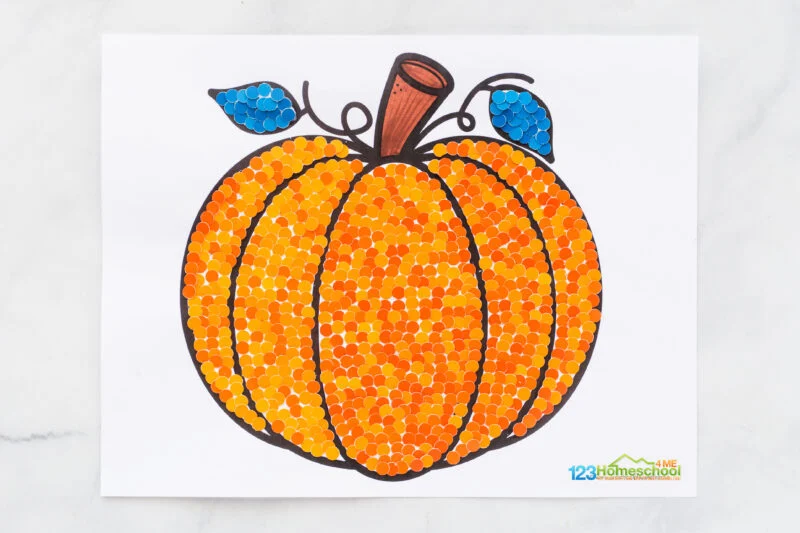 Hole Punch Pumpkin Craft by 123 Homeschool 4 Me